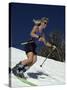 Skiing Downhill in Warm Weather Workout Gear-null-Stretched Canvas