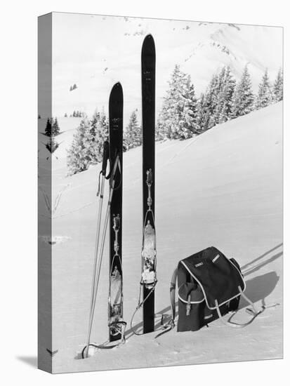 Skiing Equipment-null-Stretched Canvas