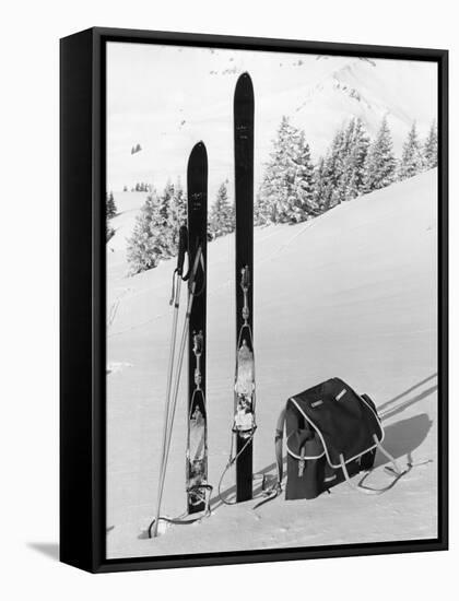 Skiing Equipment-null-Framed Stretched Canvas