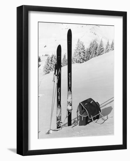 Skiing Equipment-null-Framed Photographic Print