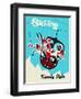 Skiing Family Style-Vintage Lavoie-Framed Premium Giclee Print