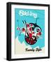 Skiing Family Style-Vintage Lavoie-Framed Giclee Print