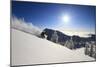 Skiing First Tracks On The Backside Of Catherines In Alta, Utah-Liam Doran-Mounted Photographic Print