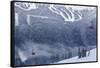 Skiing Gondola, Whistler to Blackcomb, British Columbia, Canada-Walter Bibikow-Framed Stretched Canvas