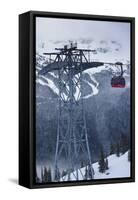 Skiing Gondola, Whistler to Blackcomb, British Columbia, Canada-Walter Bibikow-Framed Stretched Canvas