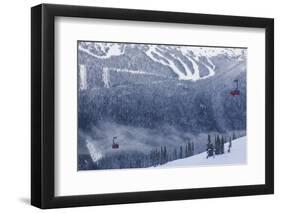 Skiing Gondola, Whistler to Blackcomb, British Columbia, Canada-Walter Bibikow-Framed Photographic Print