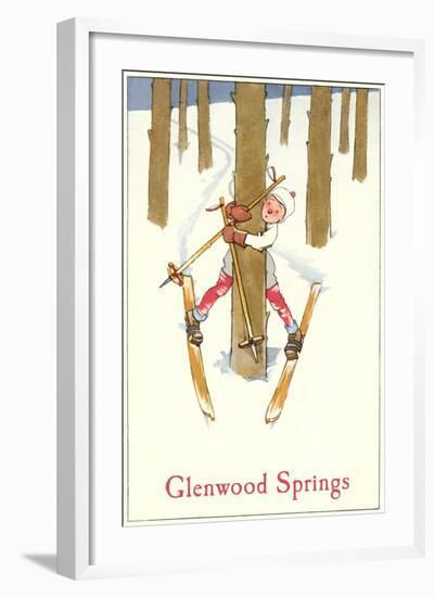 Skiing in Glenwood Springs-null-Framed Art Print