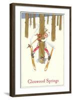 Skiing in Glenwood Springs-null-Framed Art Print