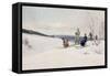 Skiing in Norway-Axel Ender-Framed Stretched Canvas