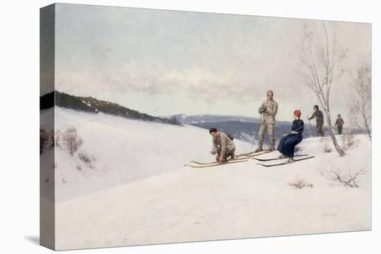 Skiing in Norway-Axel Ender-Stretched Canvas