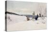Skiing in Norway-Axel Ender-Stretched Canvas