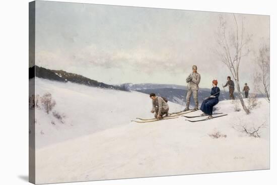 Skiing in Norway-Axel Ender-Stretched Canvas