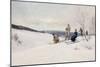 Skiing in Norway-Axel Ender-Mounted Giclee Print