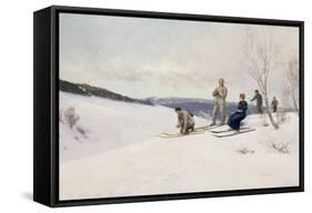 Skiing in Norway-Axel Ender-Framed Stretched Canvas