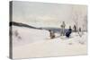 Skiing in Norway-Axel Ender-Stretched Canvas