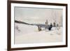 Skiing in Norway-Axel Ender-Framed Giclee Print