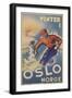 Skiing in Oslo, Norway-null-Framed Premium Giclee Print