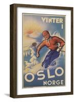 Skiing in Oslo, Norway-null-Framed Art Print