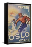 Skiing in Oslo, Norway-null-Framed Stretched Canvas