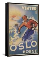 Skiing in Oslo, Norway-null-Framed Stretched Canvas