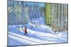 Skiing in Samoens ,France,2019,(oil on canvas)-Andrew Macara-Mounted Giclee Print