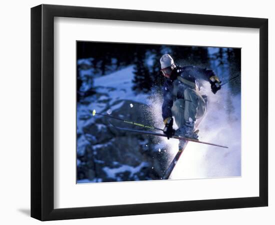 Skiing in Santa Fe, New Mexico, USA-Lee Kopfler-Framed Photographic Print