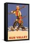 Skiing in Sun Valley, Idaho, Graphics-null-Framed Stretched Canvas