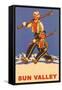 Skiing in Sun Valley, Idaho, Graphics-null-Framed Stretched Canvas