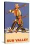 Skiing in Sun Valley, Idaho, Graphics-null-Stretched Canvas