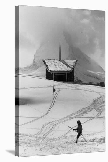 Skiing in Switzerland-null-Stretched Canvas