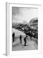 Skiing in Switzerland-null-Framed Photographic Print