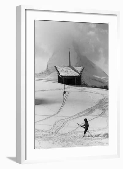 Skiing in Switzerland-null-Framed Photographic Print