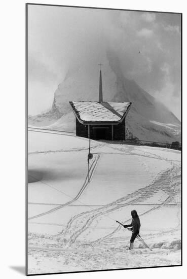 Skiing in Switzerland-null-Mounted Photographic Print