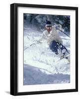 Skiing in Taos, New Mexico, USA-Lee Kopfler-Framed Photographic Print