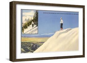 Skiing in the Sangre de Cristo Mountains, Santa Fe, New Mexico-null-Framed Art Print