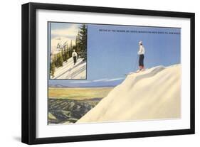 Skiing in the Sangre de Cristo Mountains, Santa Fe, New Mexico-null-Framed Art Print