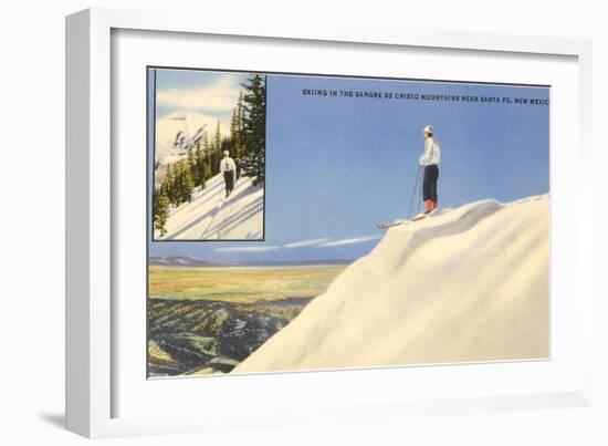 Skiing in the Sangre de Cristo Mountains, Santa Fe, New Mexico-null-Framed Art Print