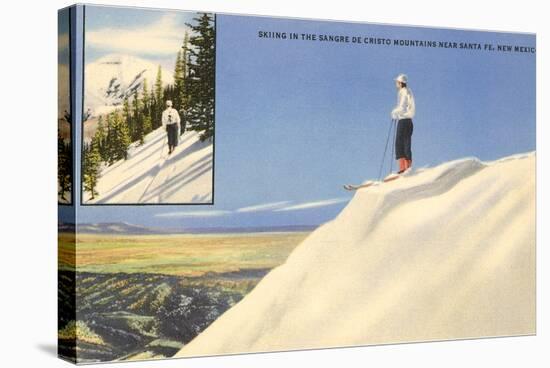 Skiing in the Sangre de Cristo Mountains, Santa Fe, New Mexico-null-Stretched Canvas