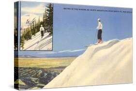 Skiing in the Sangre de Cristo Mountains, Santa Fe, New Mexico-null-Stretched Canvas