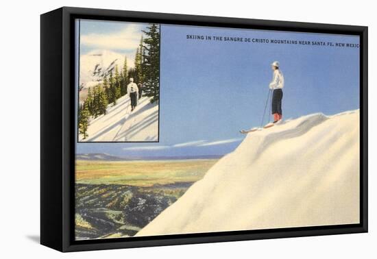 Skiing in the Sangre de Cristo Mountains, Santa Fe, New Mexico-null-Framed Stretched Canvas