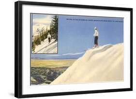 Skiing in the Sangre de Cristo Mountains, Santa Fe, New Mexico-null-Framed Art Print