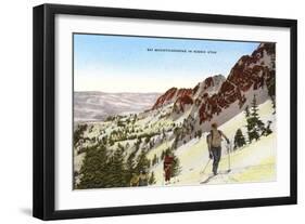 Skiing in Utah-null-Framed Art Print