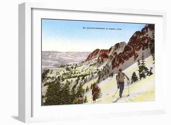 Skiing in Utah-null-Framed Art Print