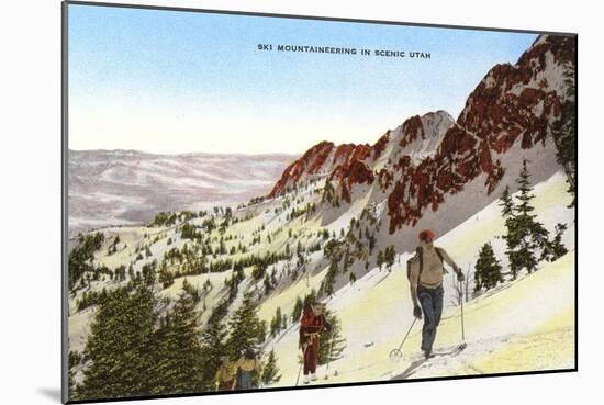 Skiing in Utah-null-Mounted Art Print