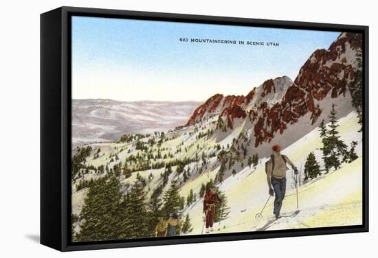 Skiing in Utah-null-Framed Stretched Canvas