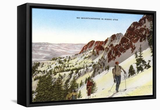 Skiing in Utah-null-Framed Stretched Canvas