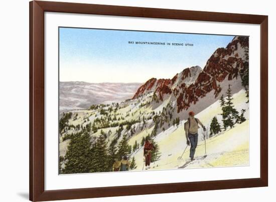 Skiing in Utah-null-Framed Premium Giclee Print