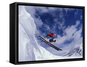 Skiing in Vail, Colorado, USA-Lee Kopfler-Framed Stretched Canvas