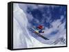 Skiing in Vail, Colorado, USA-Lee Kopfler-Framed Stretched Canvas