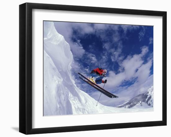 Skiing in Vail, Colorado, USA-Lee Kopfler-Framed Premium Photographic Print